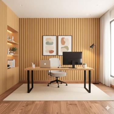 Imagem de Papel de Parede Ripado Claro Texturizado PREMIUM 5 metros = 1 Rolo de 5m X 45cm Autoadesivo 3D Sala Quarto