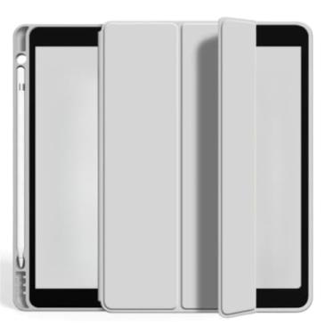 Imagem de Capa tabletCapa ipad magnetico inteligente com slot de canetas compativel Air 2 4 5 10.5 12,9 7 8 9 11 M2 M4 10 geracao A16(IPAD AIR3 10.5 POL,cinza claro)