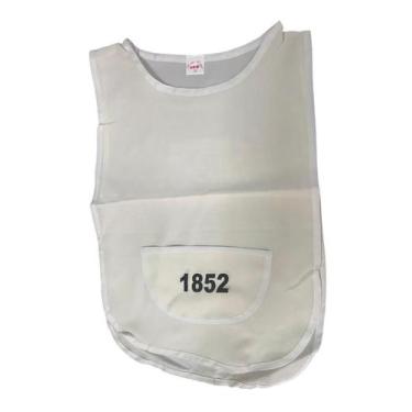 Imagem de Colete Avental Infantil com Bolso - Tamanho Variado - Bege - 5 Unidade