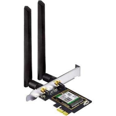 Imagem de OKN Adaptador sem fio WiFi 6E AX5400 PCIe AX210, Bluetooth 5.2, WPA3, 802.11AX Tri Band com MU-MIMO, OFDMA, latência ultrabaixa, suporte de baixo perfil, suporta Windows 11, 10 (64bit)