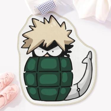 Imagem de Allenjoy Tapete de banheiro de guerreiro oculto de 66,5 cm x 79,5 cm, tapete de granada, antiderrapante, lavável