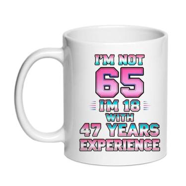 Imagem de SIUNY Caneca de aniversário de 65 anos para mulheres e homens - Presentes de aniversário de 65 anos para mãe, pai, avó, avô, esposa, marido, 325 ml, xícara de café 1961 (65TH)