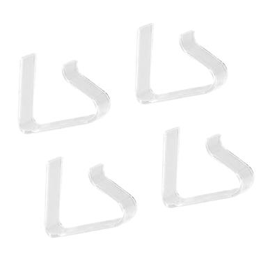 Imagem de Suporte para Toalha de Mesa 4 Peças, Clipe de Toalha de Mesa de Plástico Transparente e Antiderrapante para Restaurante Familiar (S)