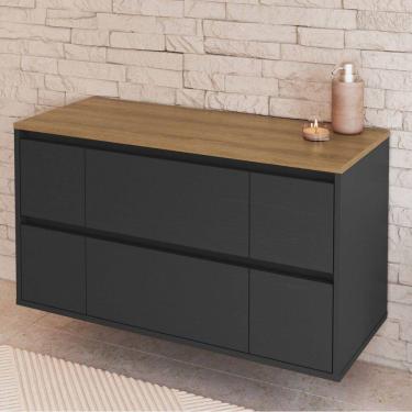 Imagem de Armário de Banheiro Berlim 2 Portas 4 Gavetas Grafite - Art In Móveis