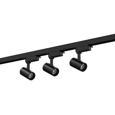 Imagem de Trilho Eletrificado Com 3 Spots Led Up Blumenau 15w Bivolt Preto - 3000k - Luz Amarela