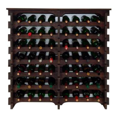 Imagem de Adega Vinho Madeira 56 Garrafas Tipo Mesa Imbuia