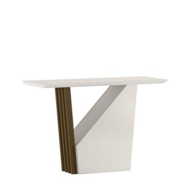 Imagem de Aparador de Sala com 120 x 45 de MDF e Tampo com Vidro 3mm Luna - EdeC