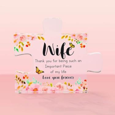 Imagem de Presentes para esposa, presentes exclusivos para senhorita do marido, lembrança acrílica gravada em forma de borboleta ajudante apresenta 1,5 x 3,7 cm - presente de aniversário de mãe comovente, Natal