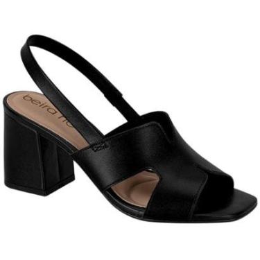 Imagem de Sandália Feminina Salto Bloco Peep Toe Beira Rio 8436.231.9569-Feminino