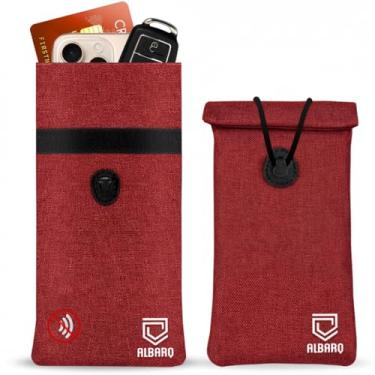 Imagem de Capa bloqueadora EMF premium para proteção de celular tamanho 20,3 cm x 10,2 cm serve para todos os smartphones antiblindagem capa bolsa de tecido Faraday bolsas para telefones SmartDot 5G RF bloqueio