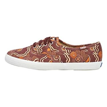 Imagem de Keds Tênis feminino Champion de algodão orgânico casual - Vermelho, Borgonha 1, 6
