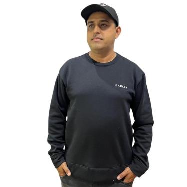 Imagem de Moletom Masculino Oakley Bark Crew Preto-Masculino