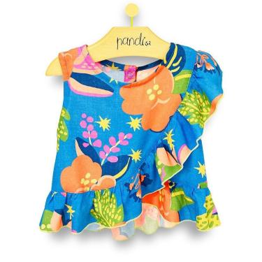 Imagem de Blusa Infantil Pandi Blue Print Feminina-Feminino