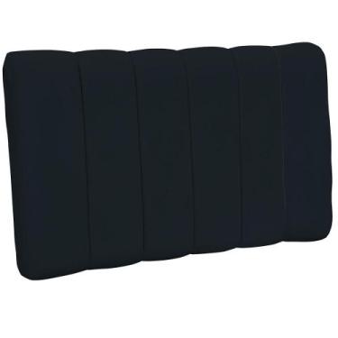 Imagem de Cabeceira Cama Box Painel Solteiro 100 cm Dubai W01 Suede Preto - Lyam