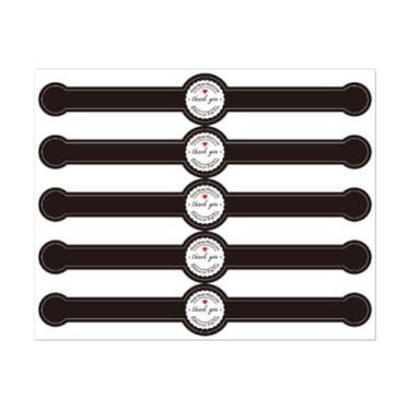 Imagem de 100 peças de adesivos pretos de vedação de padaria autoadesivos, adesivos decorativos invioláveis para caixa de bolo, pastelaria, suprimentos de panificação feitos à mão