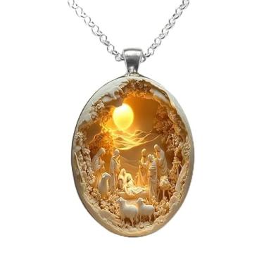 Imagem de Colar com pingente de vidro gótico para mulheres e homens - Colar oculto estilo punk acessórios de bruxa, standard, Liga de aço, Âmbar