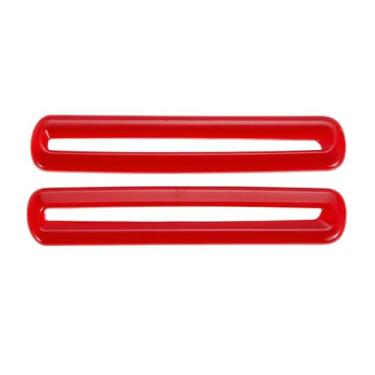 Imagem de VekAuto Moldura de cobertura de ventilação de saída de ar condicionado para Dodge Challenger 2015-2023 frente esquerda frontal direita interior saída de ar adesivo de acabamento de moldura de