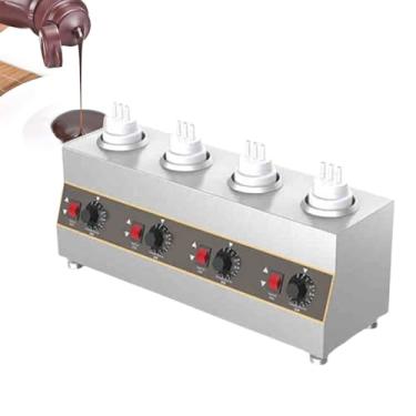 Imagem de CNAOHGHN Aquecedor EléTrico Comercial Para Molhos, MáQuina De ConservaçãO De Geleias E Doces, Temperatura AjustáVel De 30 A 85 °C, Dois MéTodos De Aquecimento Para Fondue, Sobremesas E Eventos