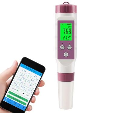 Imagem de HGTRH Testador de medidor de pH 7 em 1, Bluetooth PH, TDS, EC, ORP, SG, caneta de teste de salinidade e temperatura salva automaticamente dados de alta precisão para bebidas, piscinas hidropônicas e