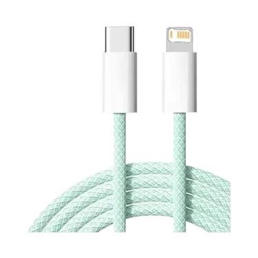 Imagem de Cabo USB-C Trançado De Carregamento Rápido 35W 1m 2m Para iPhone 13 14