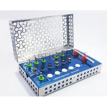 Imagem de Artifol – Kit de sinusite de aproximação lateral dentária de 13 peças – Kit LAS com cúpula e brocas, rolhas, separador e cassete de aço esterilizável – Conjunto de elevação de seio nasal de implante