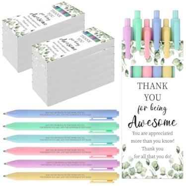 Imagem de 84 peças de presentes inspiradores em massa incluem canetas esferográficas motivacionais com caixas de presente de agradecimento, canetas de agradecimento para colegas de trabalho, presentes de