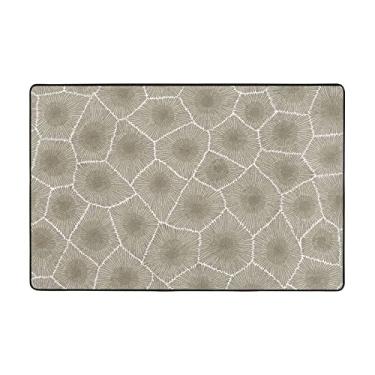 Imagem de Zeraoke Petoskey Tapetes de área de pedra para sala de estar 1,2 x 1,5 m, tapete macio e moderno, tapetes antiderrapantes para decoração de casa, tapete lavável para quarto, jantar, dormitório, quarto