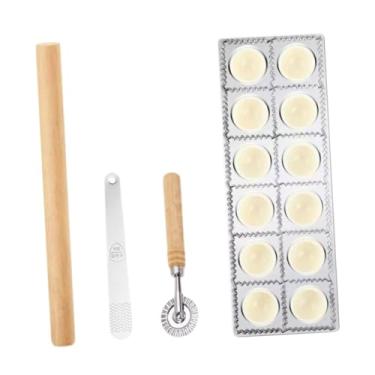 Imagem de IEUDNS Conjunto de 5 Cortadores de Ravioli, Cortador de Massa E Carimbo para Cozinha, Restaurante E Casa