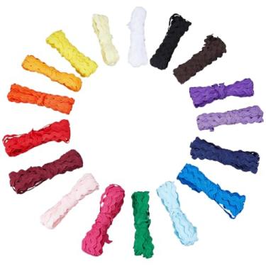 Imagem de GORGECRAFT 17 cores RIC Rac Trim Ribbon 5mm Colorido Polipropileno Ziguezague Decoração Onda Dobrável Franja Conjunto de Fitas de Renda para Costura DIY Artesanato Roupas Embrulho de Presente
