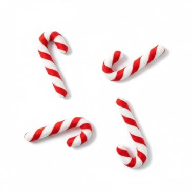 Imagem de Kit com 4 Enfeites - Pendentes Bengala Doce para Árvore de Natal, Vermelho e Branco, 14x5cm, Enfeites Natalinos Decorativos - NATAL