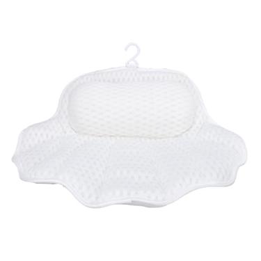 Imagem de TARSHYRY Travesseiro de Banho, Travesseiro de Banheira de Malha Com 6 Ventosas Fortes Atualizadas para Banheira, Suporte de Pescoço de Alta Resiliência de Secagem Rápida, Lavável (Forma de concha 4D