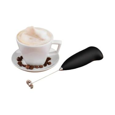 Imagem de Mini Mixer Misturador De Bebidas Portátil Elétrico a Pilha Preto