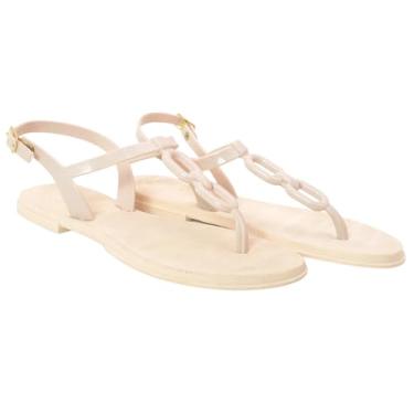 Imagem de Kit Rasteirinha 2 Pares Sandália Feminina Chinelo Corrente (2, BEGE, BR, Adulto, Numérico, 35)