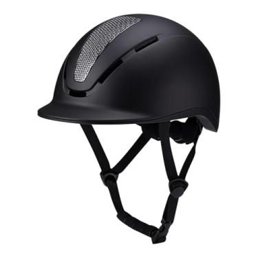 Imagem de IEUDNS Capacete Equestre Equipamento para Cavalos Suprimentos para Equitação Capacete de Ciclismo Confortável com Forro Removível para Aquecimento Ao Ar Livr, cor fibra de carbono