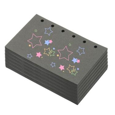 Imagem de PATIKIL Papel colorido de folhas soltas, 12,7 cm x 8,1 cm (A7), 300 folhas, 6 furos, 150 g/m², refil de fichário em branco, suprimentos de papel para escritório, anotações, planejador, diário, cinza