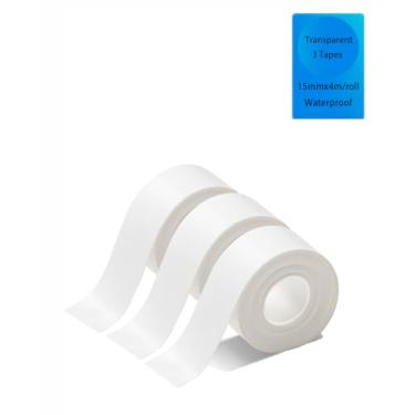 Imagem de Para fita adesiva MakeID - 15 mm x 4 m de comprimento/rolo, etiquetas autoadesivas para PRT QUTIE, HPRT H11, Makeid L1/E1/Q1, D30, sem impressora RFID, nome, preço, etiquetas de adesivos escolares