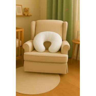 Imagem de Almofada de Amamentação Tricot Baby com Zíper – Anatômica em U, Hipoalergênica, Fibra Siliconada, Conforto para Mãe e Bebê Off White