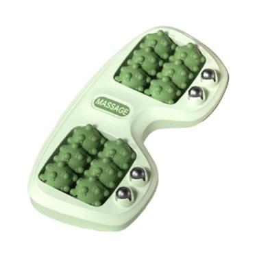 Imagem de KiBcsLic Massageador de pés com rolo, ferramenta para massagem nos pés, antiderrapante, confortável, compacto e portátil para uso em casa, no escritório e em, Verde