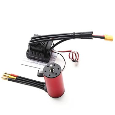 Imagem de POCREATION Motor Sem Escova 3670 2650KV, ESC Sem Escova 120A Com Rotor Balanceado de Precisão e Dissipador de Calor de Alumínio CNC, para Caminhão de Carro HSP HPI 1/8 RC (Plugue 2650KV-XT60)