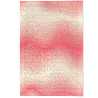 Imagem de Quebra-cabeça de ondulações brancas blush pastel 500 peças para adultos, presentes de quebra-cabeça de jogos tecnológicos, paisagem, cenário decorativo, arte animal, 500 peças, 52 x 37,8 cm