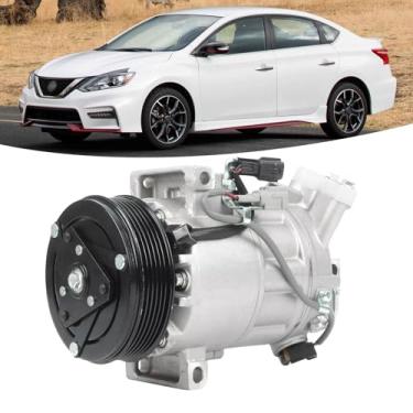 Imagem de AceRide Compressor AC com embreagem compatível com Nissan Sentra 1.8L 2013-2019, substitui 92600-3SH0A, 92600-3SH1A, 92600-3SH1B, 92600-3SH1C, 92600-3SHA0A, 92600-4FU1A, 98585, 9777. 585