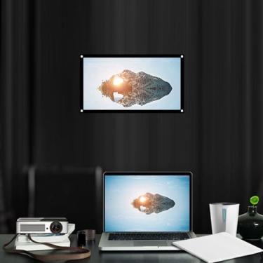 Imagem de Generic Tela Branca Portátil do Projetor do Poliéster para o Filme de Acampamento Exterior, Tela de Projeção Não-vinco 16:9 para a Noite Filme Quintal (#11)