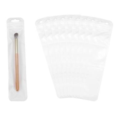 Imagem de PATIKIL Sacos plásticos longos para joias de 4,6 cm x 22 cm, 100 peças, bolsa com zíper autovedável transparente e reutilizável com orifício para pendurar para colares, embalagem de caneta, transporte