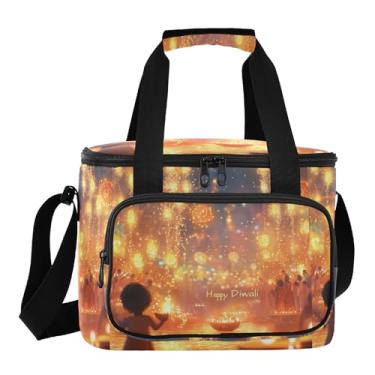 Imagem de Happy Diwali Light Cooler Bags Isolados, Lancheira Masculina