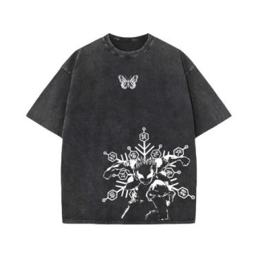 Imagem de Camiseta Gráfica Unissex Oversized De Algodão Akaza Koyuki Anime Manga