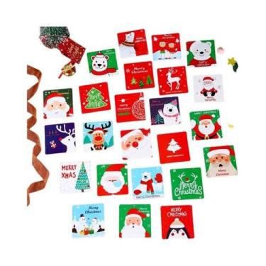 Imagem de Cartões De Natal Para Crianças 12/16/24 PCS Mini Cartões De Bênção Par