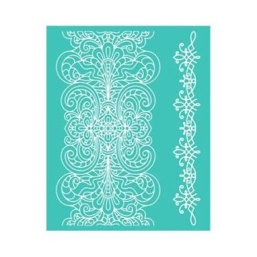 Imagem de Estêncil De Impressão Em Serigrafia Reutilizável De Flores Vintage 8x1