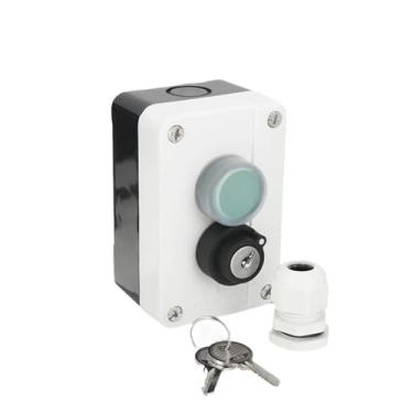 Imagem de Parafusos de caixa com fio 2P, interruptor de botão de pressão com chaves para abridor automático de portão, 1 peça