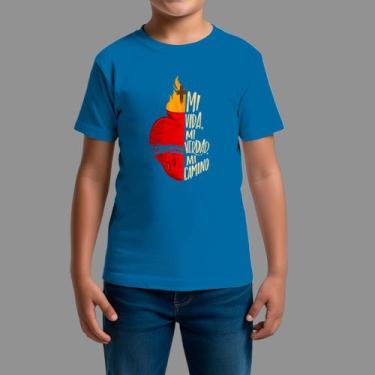 Imagem de Camisetas Infatil Religiosa Casual Manga Curta Gola Redonda Mi Vida, A