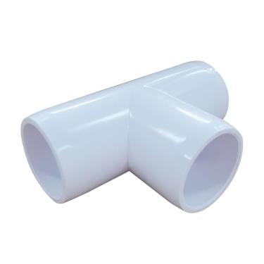 Imagem de Pacote com 15, encaixe de tubo de PVC de 3/4 polegadas, conectores de PVC para barraca branca e acessórios para tubos de estufa, conectores de tubulação de grau de móveis SCH40 - serve para tubos de